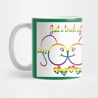 Just A Touch of LOVE - LGBTQIA+ Females - Horizontal - Back Mug